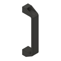 MODULAR SOLUTIONS 180 BLACK NYLON PULLHANDLE STAINLESS STEEL HARDWARE 28MM X 196MM X 50MM